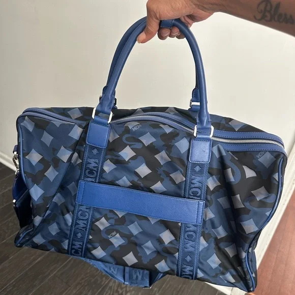 MCM Blue Camouflage Men's Bag Folklady only - Picture 2 of 10